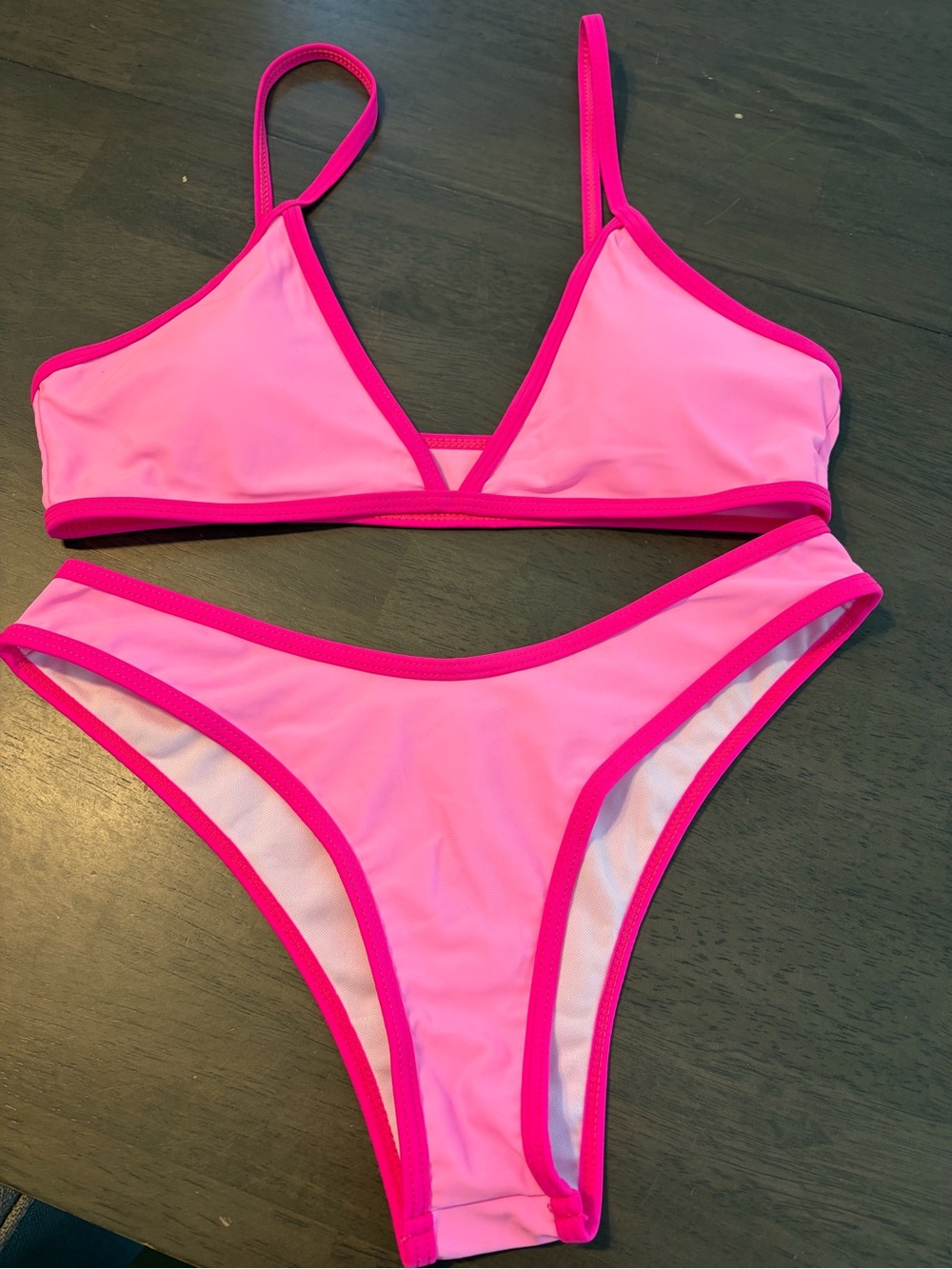 Hot Pink Two-Piece Bikini Set